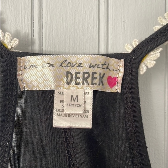 Black and Yellow Open Back Tank Top With Floral Straps | Medium - Picture 2 of 8